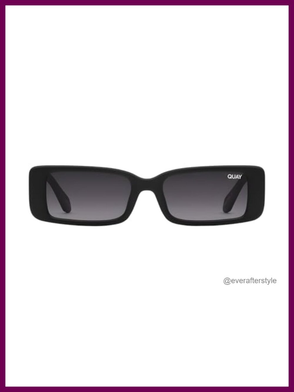 Quay Art School Square Sunglasses for Women Retro Narrow Fit UV Protection